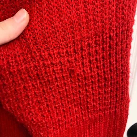 Playboy VTG Oversized Knit Red Sweater XL Winter - Picture 7 of 8